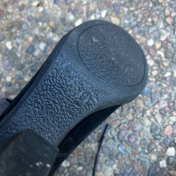 Bjorndal Black Suede Leather Farrah Heeled Lace Up Boots Size 9 - Picture 8 of 9